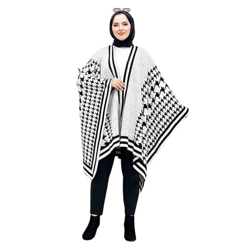 Chal de punto para mujer, elegante y suave para capas, accesorio de moda versátil para atuendos casuales y formales, perfecto para cualquier temporada, blanco, Altoa única