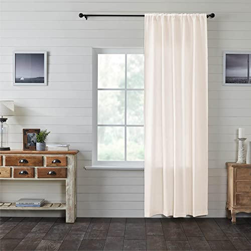 VHC-Brands-Burlap-Farmhouse-Curtain-Panel-Antique-White-96x50 VHC Brands Burlap Farmhouse Curtain Panel Antique White 96×50