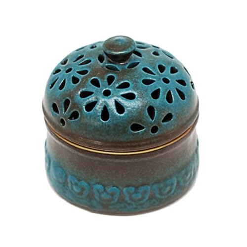 SXTYYH Ceramica Conservatore for Aglio, Cipolle Conservazione Dell'aglio Contenitore Porta Aglio Con Coperchio Cavo Vaso for Aglio Facile Da Pulire