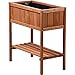 Produktbild dobar® 58250e kompaktes Hochbeet | Erhöhtes Gemüsebeet | Kräuterbeet aus Holz | Balkonbeet für Salat | Pflanzkasten für Balkon/Garten/Terrasse | 76 x 40 x 80 cm | Braun