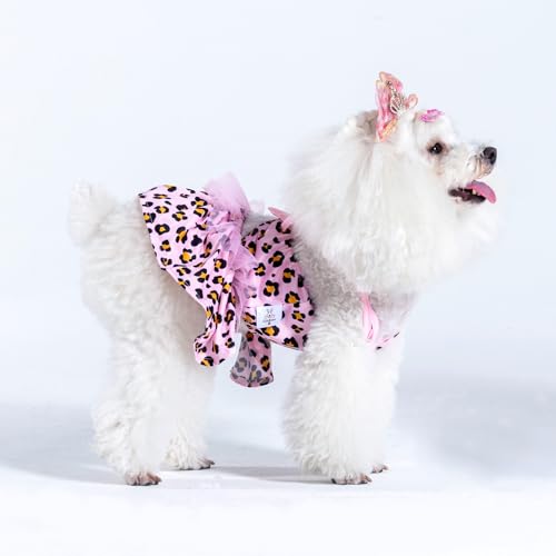Image of CuteBone One Piece Dog Bikini Swimsuit Dress - Puppy Bathing Suit Costume for Small Dogs - Comfortable & Stylish Pet Clothes for Summer Pool, Beach & Play LTDB02M