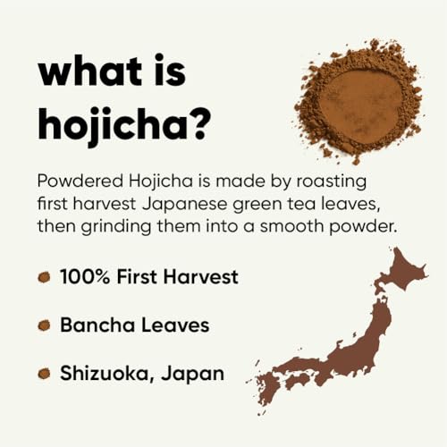 Image of Tencha Hojicha Powder 25g Roasted Japanese Green Tea Shizuoka | Roasted Japanese Tea Powder | Smooth Nutty Character | Product of Shizuoka Japan | Easy Preparation | Versatile Beverage Use