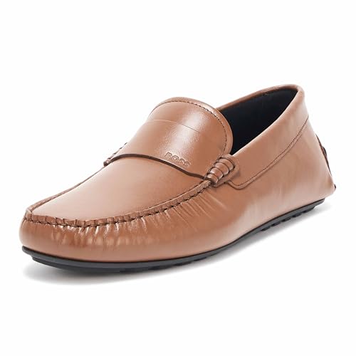 Image of BOSS Men's Smooth Leather Slip on Drivers