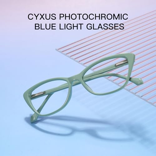 Image of Cyxus Photochromic Glasses for Women with Blue Light Blocking 8192 | UV Protection,Eye Protection,Stylish Cat Eye Style,Ideal for Computer Screen Daily Wear