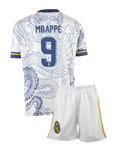 Mefstone Madrid Mbappe Weiß Drachen Fußball Kinder Trikot,Spezieller...