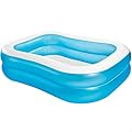 Intex 57180NP - Piscina Gonfiabile Family Rettangolare, Vinile, Multicolore, 203x152x48 cm