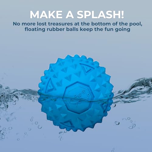 Image of Best Pet Supplies Interactive Squeaky Dog Chew Toy, Ideal Dog Toys for Chewers, Small, Medium & Large Dogs, and Fetch Lovers - Spiky Ball (Blue, Orange), Medium 2.5 inch