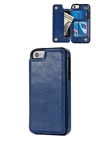 ホビナビ 背面手帳型 スマホケース iPhone 6s / iPhone 6 用 PUレザー 手帳型 カバー 携帯ケース おしゃれ かわいい 可愛い 頑丈 高耐久 磁石吸着 ネイビー smt-case-17-515-nv-i6