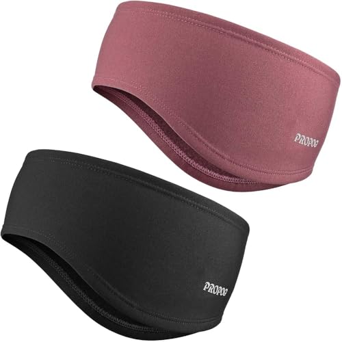 PROPOG Diadema Mujer Hombre Invierno, 2 Piezas Orejeras Frio Mujer Térmico Diademas Winter Resistente Viento Headband Accesorios Correr Senderismo Andar Bicicleta