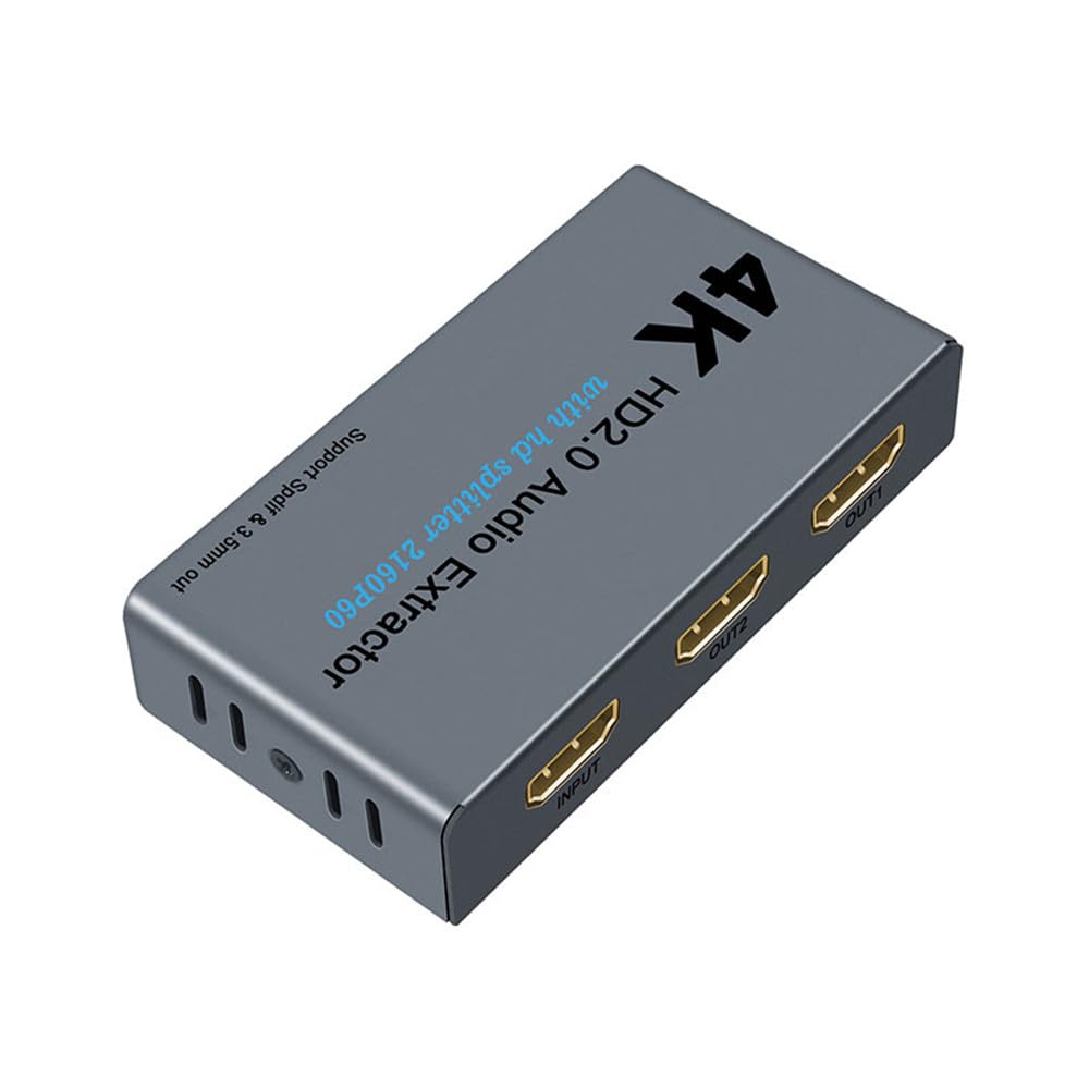 Estrattore Audio HDMI 2.0 4K/60Hz Con Splitter – Uscita SPDIF + 3.5mm, Supporta AC3, DTS, LPCM E Modalità 2CH/5.1CH/PASS