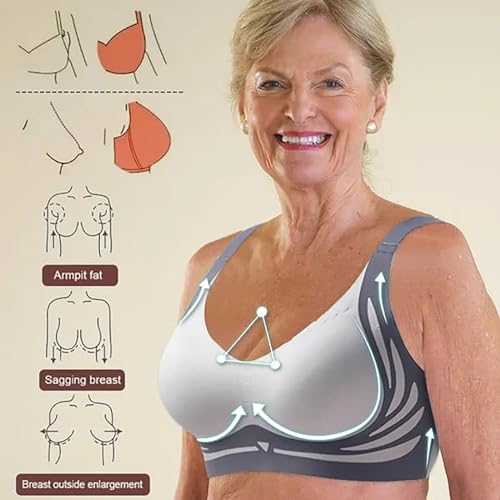 Submarine Bra, Submarinen Bra,Super Gather Bra Wireless Push-Up Bra | No More Sagging Breasts Support Bra for Old2