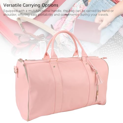 PU Leather Garment for Travel, Carry On Size with Spacious Capacity, Foldable and Versatile Carrying Options, Includes Shoe Pouch and Shoulder Strap, Ideal3