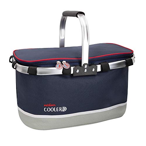 Aktive: Bolsa térmica porta alimentos Cesta Pegable con asas 30L Isotérmica para picnic