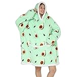 JOREAY Oversized Blanket Hoodie - Sherpa Fleece Wearable Blanket for Unisex Adult Women Men, Fluffy Giant Comfortable Hooded Sweatshirt