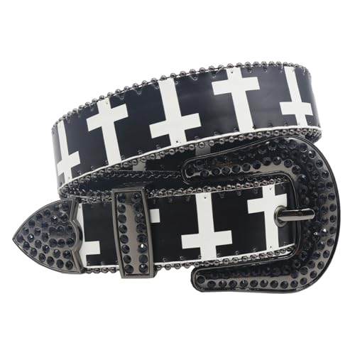 Diamond Belt Women Vintage Grunge Emo Accessories Therian Goth Streetwear 2000s Punk Y2k Belts4