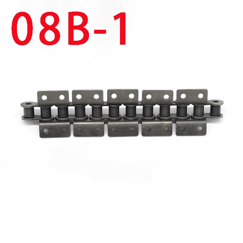 Chaîne à rouleaux de précision pas court 08B-1 1,5 m, transmission industrielle, une seule rangée, avec 2 oreilles et trous