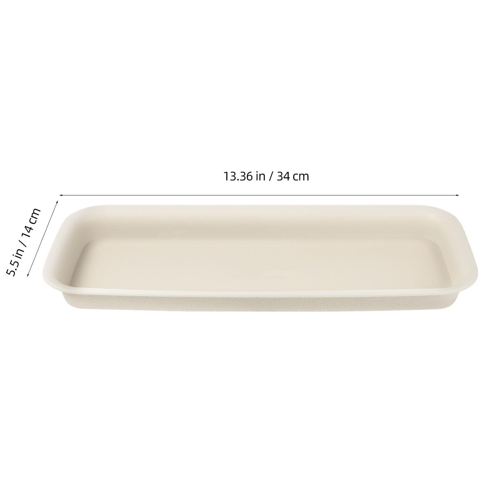 Garneck Lot de 3 soucoupes rectangulaires en Plastique - Bac de d'eau pour Plantes - Soucoupes pour Pots de Fleurs et jardinières de Balcon - Idéal pour l'intérieur et