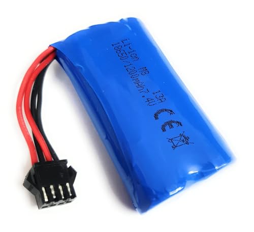 Image of 7.4V Lipo Battery 1200mah SM-4 PIN Plug Universal Compatible RC Car,Plane,Tank,Boat,JCB,Robbot,Shotting Bubble Gun and All Remote Control Toys