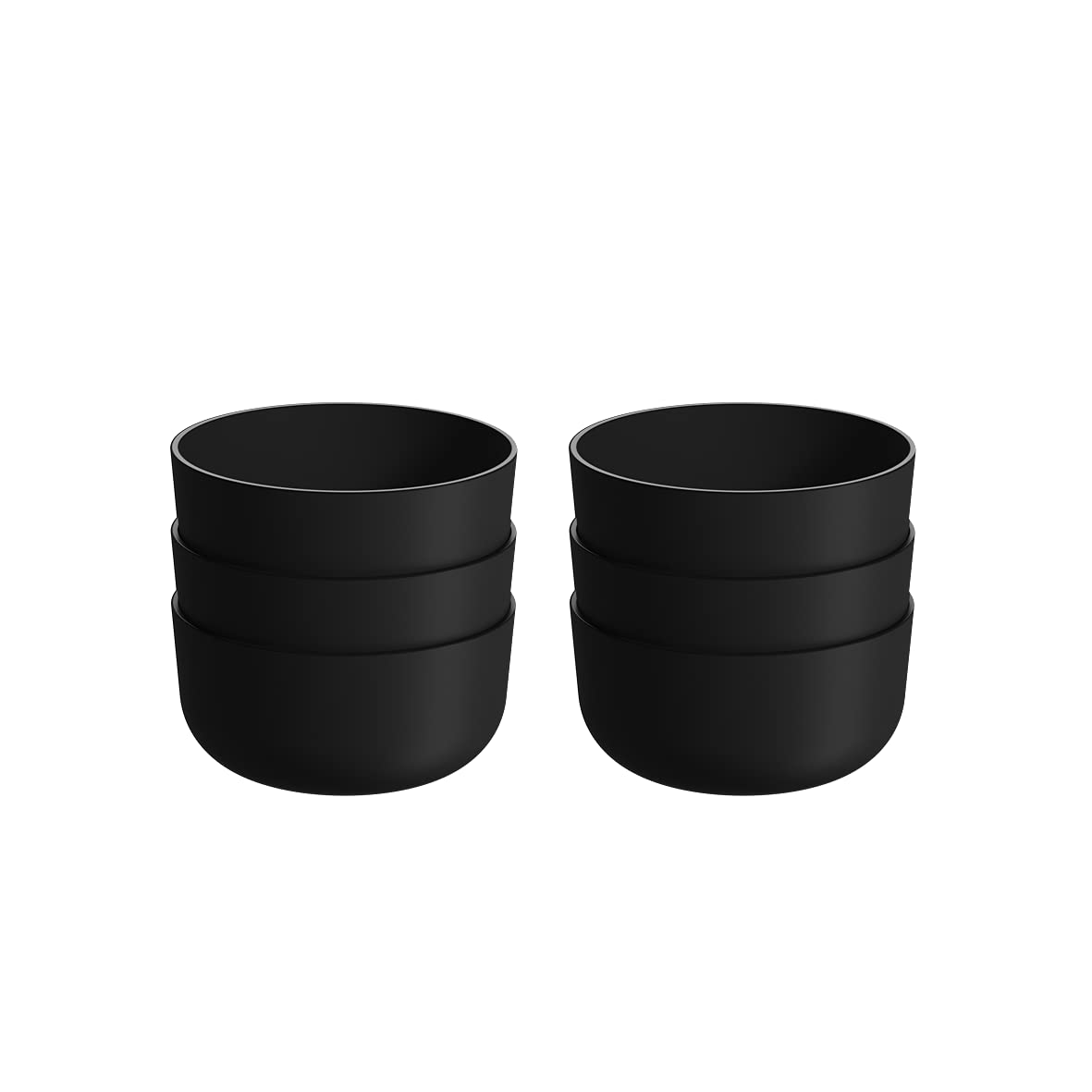 COZA DESIGN- Cozy Bowl Set- 12 oz (Set of 6, Black)