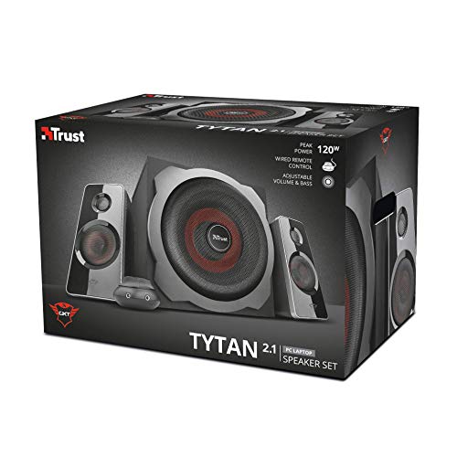 Trust Tytan GXT-38 Set Altoparlanti 2.1 con Subwoofer, per Gaming, Nero