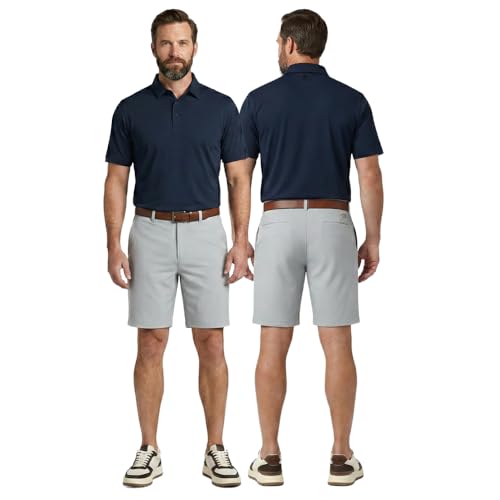 Image of Cole Haan Zero Grand Men's Shorts - Modern Flat-Front Design with 4-Way Stretch, Stain-Resistant Twill & Adaptive Waistband