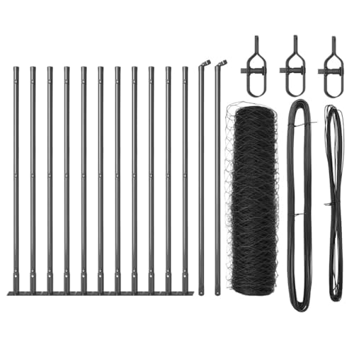 vidaXL Zaunset Set aus 2 Grau Stahl 25 x 0,5 m Langlebig Zaunset