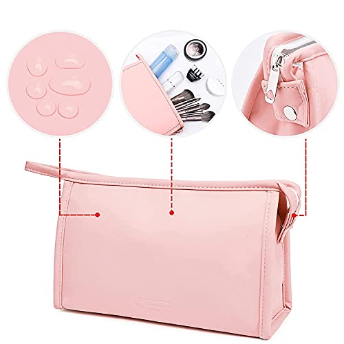 Seagull flight of fashion Makeup Pouch for Women , Cosmetic Pouch , Travel Pouch for Toiletries , Cosmetics with Mobile Stand - Set of 3 - Rose Gold - Image 5