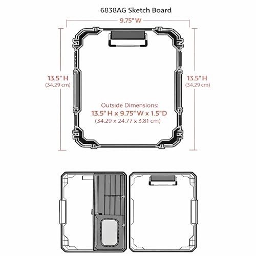 ArtBin 6838AG Sketch Board, Portable Drawing Surface with Internal Art & Craft Storage, Grey by ArtBin - Image 3