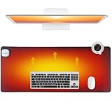 Sockywin Beheizte Schreibtischunterlage 80X33cm Wasserdichter PU-Leder Beheiztes Mauspad mit 4 Stunden...