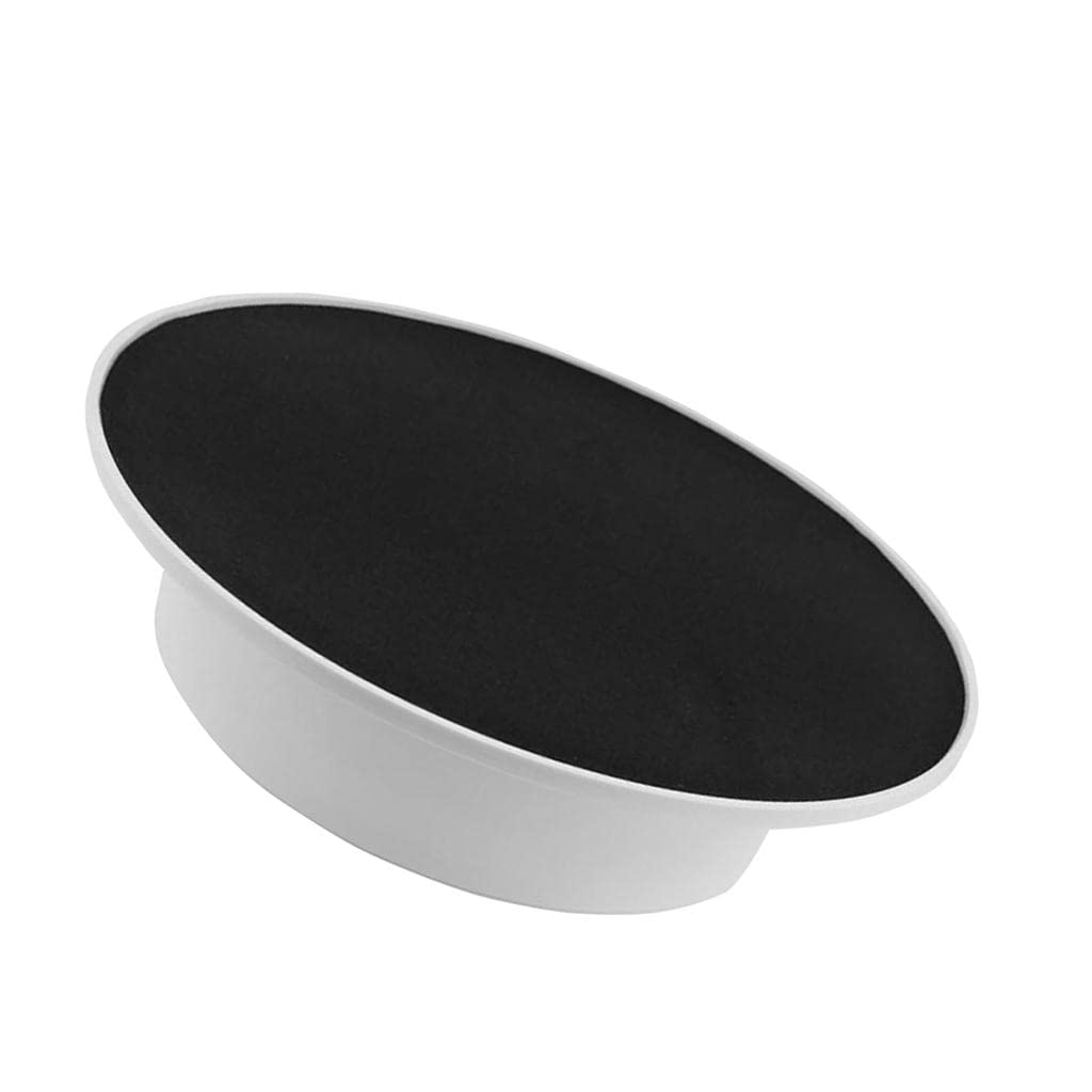 Présentoir Rotatif Support Exposition Plateau Tournant Porte-Bracelet Mouvement Silencieux Adapté à, Base Blanche Velours Noir