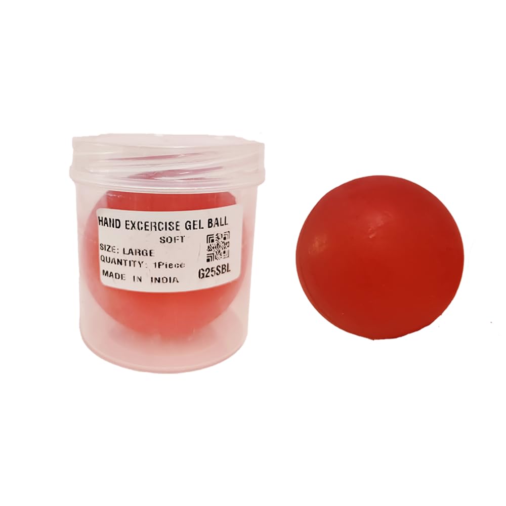 LISAMED Gel Hand Exercise Ball, Physio Gel Ball, Finger Exercise Ball, Stress Relief Ball (Red, Large)-image-18