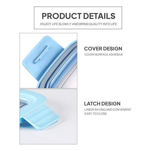 Image of CELLO Stylelock Pet Storage Container for Kitchen 620 ml Baby Blue | Freezer & Fridge Safe Stackable Airtight Kitchen Storage Container Jar Box Set for Biscuits Bread Coffee Fruits Pasta Flour Spices