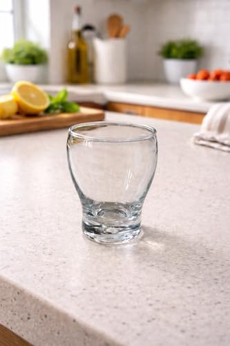 Image of Clear Glass Drinking Glasses Set for Water, Juice, Beverages, Set of 6 (CS)