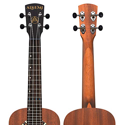 Alkemi-Ukulele-23-Concert-Signature-Rosette-All-Mahogany-with-Gigbag