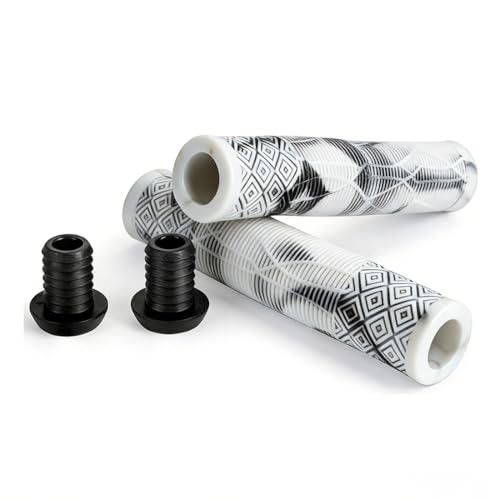 ARYIMYDP 1 Paire Poignée VTT 160mm Antidérapante, Poignée Guidon pour Trottinette/Vélo Freestyle, Ergonomique en Caoutchouc Dense, Compatible 22mm