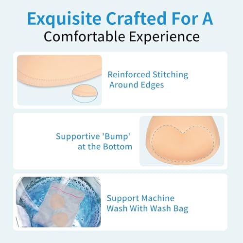 Waterproof Bathing-Suit Padding Inserts - Swimsuit Heart Pads Insert Push up for Women | 2 Pairs Sewn-Edge Bikini4