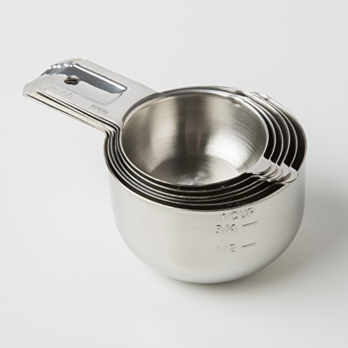 KitchenMade Measuring Cups Stainless Steel 6 Piece Stackable Set