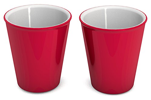Ornamin 1206 Bicchieri Set, Plastica, Rosso, 9 x 9...