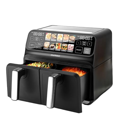 ChefRobot Dual Air Fryer 8 Quart TFT Touch Screen Non Toxic for Family Size/Kitchen/RV by Chef Robot - Used condition - US$64.20