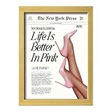 Framed Baby Pink Wall Art Canvas Print Poster for Room Aesthetic Girly Wall Art Trendy News Artwork Woman Bedroom Apartment Decor