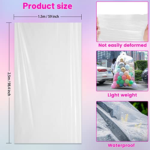 Image of 10 Pcs 98.4 x 59 Inches Clear Large Balloon Bags for Transport