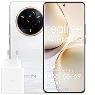 realme 14 pro 5G Smartphone, 12 + 512GB, MediaTek Dimensity 7300 Chipset, Fotocamera OIS da 50 MP, Display 3D curvo Vision da 6,77" a 120Hz, Batteria da 6000 mAh, Platinum (Adattatore incluso)