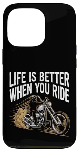 Life Is Better When You Ride �I�[�g�o�C�A�p���� �o�C�J�[���� �X�}�z�P�[�X iPhone 13 Pro �p