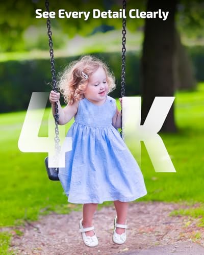 Image of 《2-Way Audio & Auto-Tracking》4K Outdoor Wired Security Camera System,360 Degrees Security PTZ IP Cameras,Surveillance Video Equipment