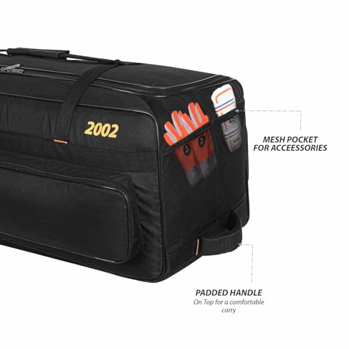 Image of DSC 2002 Cricket Kit Bag with Wheels - Large Capacity Sports Equipment Travel Bag for Players, Color - Black /Gold