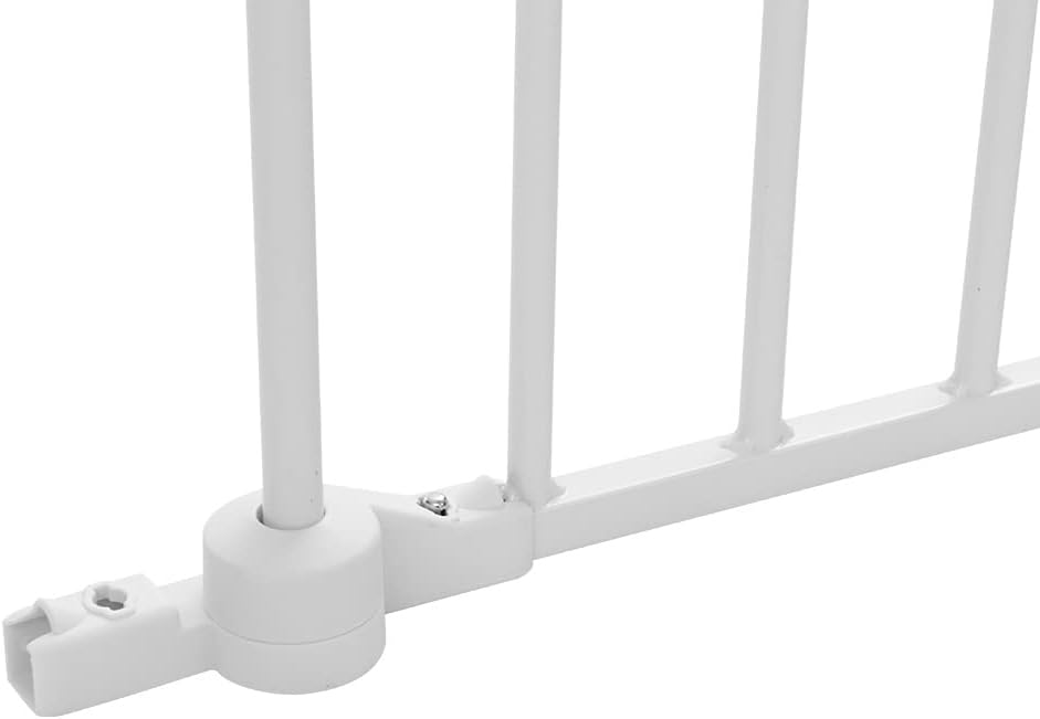 COMOMY Gate Extension 30" Tall, Suitable for 80" /150“/ 198" Wide Iron Fence Door of COMOMY, Create a Spacious and Secure Environment for Your Pets, White（Cannot be Used Alone）