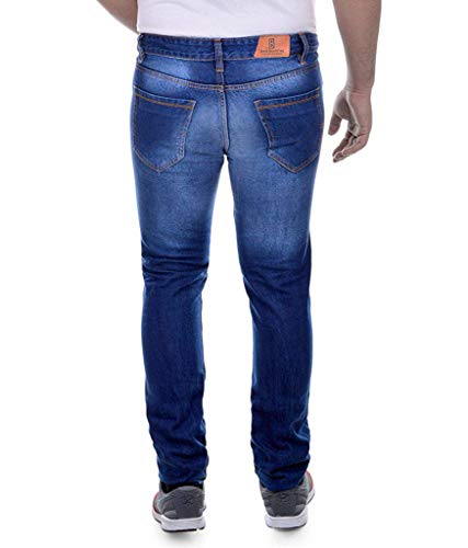Image of Ben Martin Men's Regular Fit Stretchable 28 Size Dark Blue Cotton Denim Jeans Mid Rise Pant For Men, JJ3-2