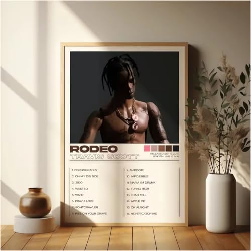 JEBGOEHS Poster Travis Scott - Stampa d'Arte Moderna per Pareti,