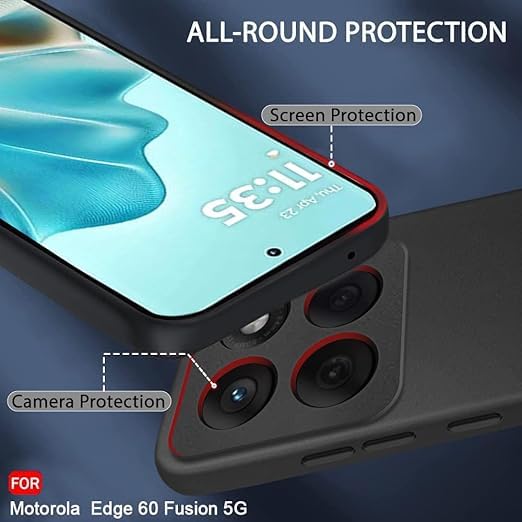 Image of Designerz hub Motorola Edge 60 Pro 5G Back Cover | Soft Silicone Slim Back Case Cover for Motorola Edge 60 Pro 5G - Black