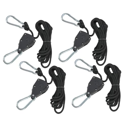 Set Di 4 Cricchetti Per Funi Con Ganci, Portata 68 Kg, 1.8 M, Tiranti Per Vela Ombreggiante Cavo Regolabile Con Cricchetto, Lampada A Cricchetto, Tendicinghe, Tenditore Per Tenda Da Sole